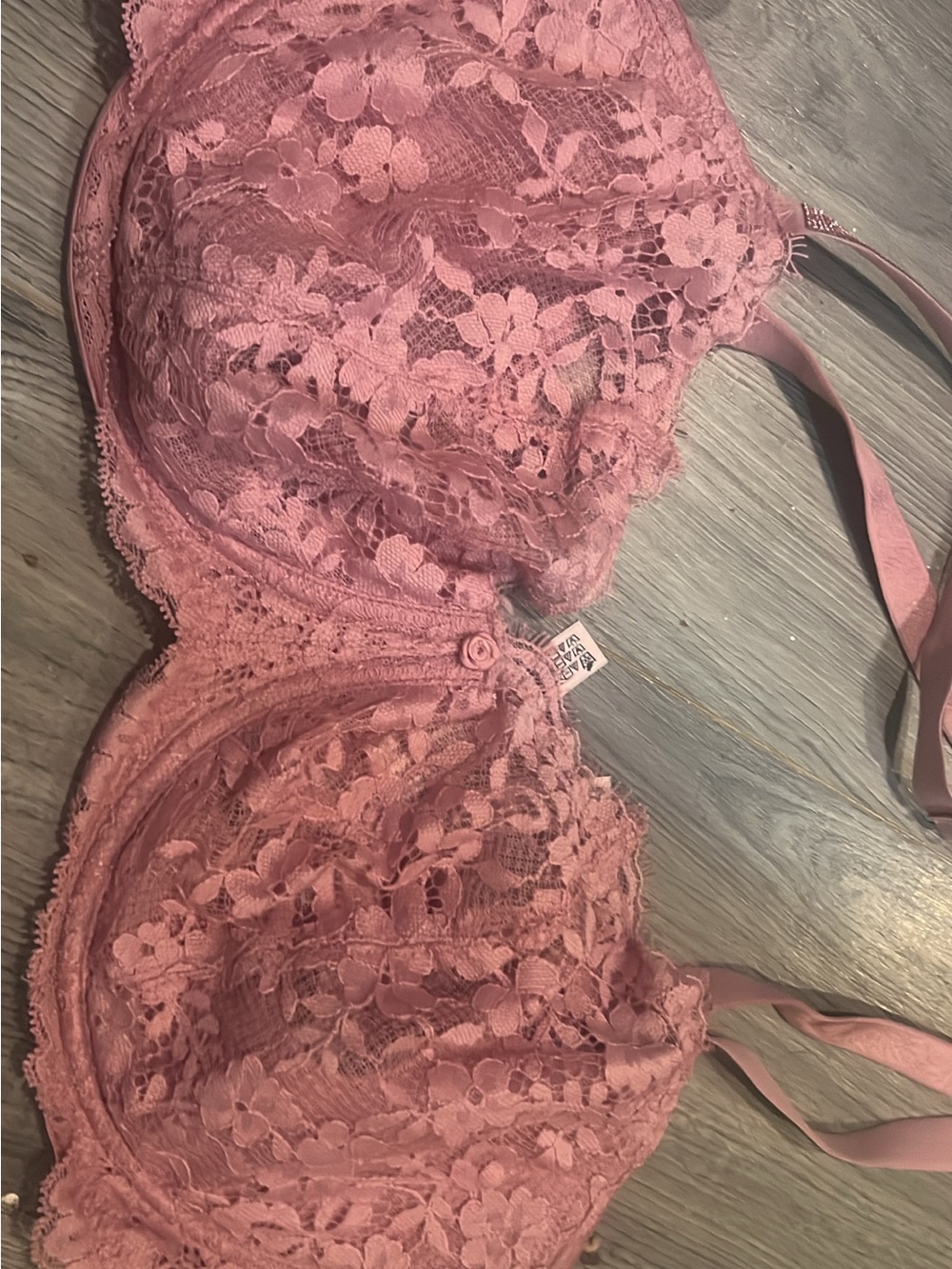 Victoria's Secret Dusty Pink Lace Underwire Bra